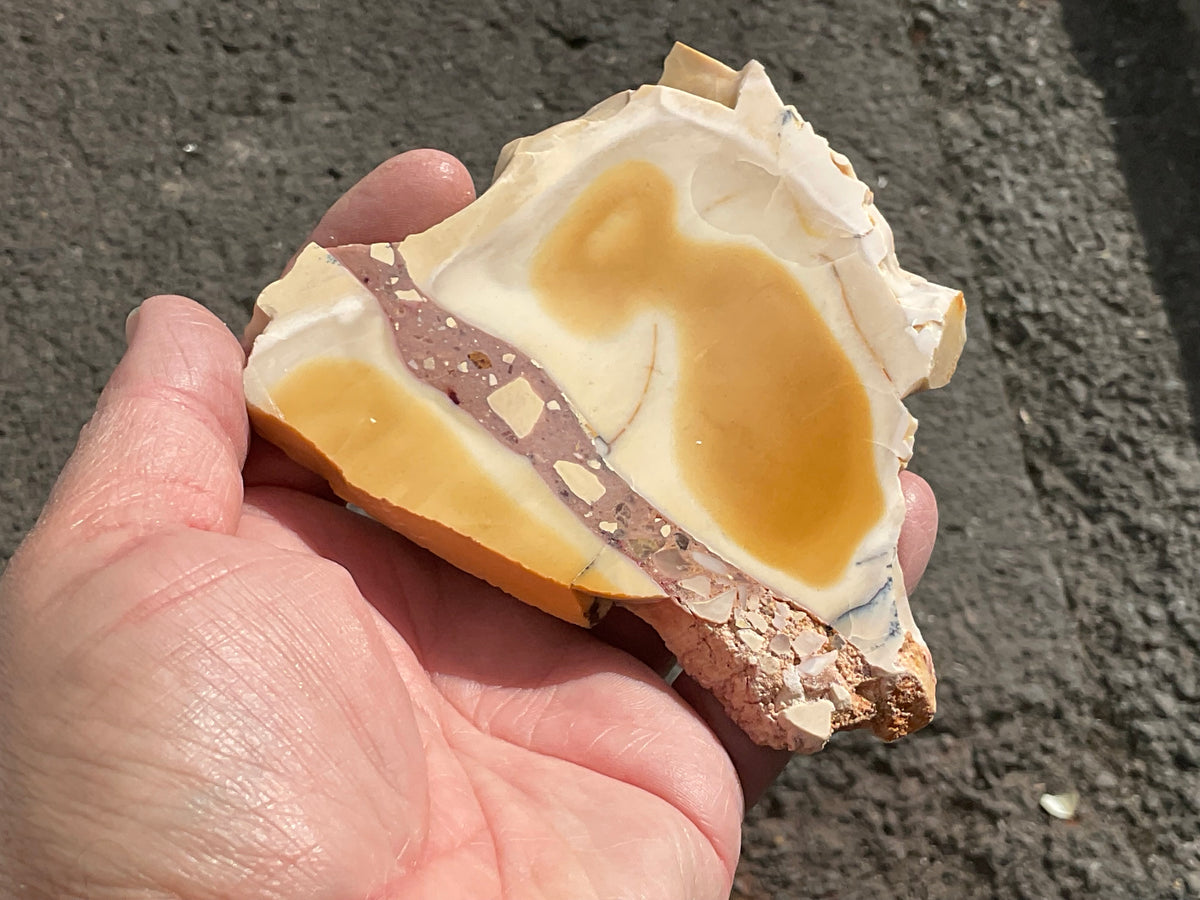 150g Polished Brecciated Mookaite Slab