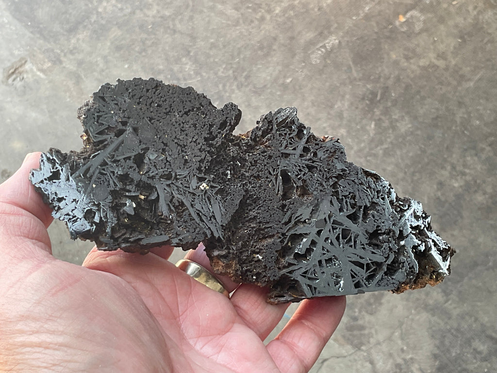 228g Poloshed Reticulated Hematite Slab