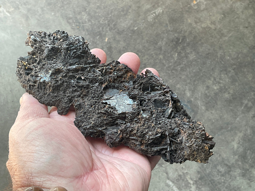 228g Poloshed Reticulated Hematite Slab