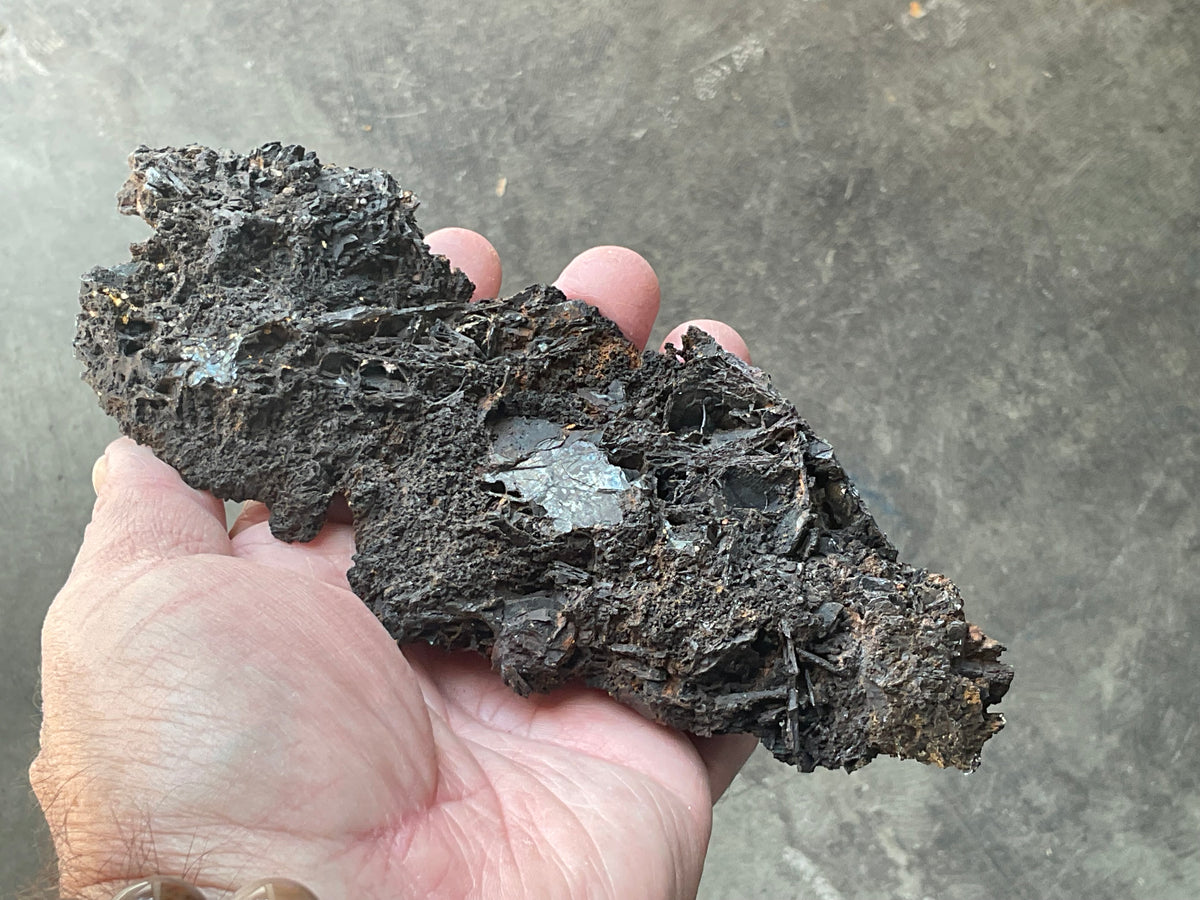 228g Poloshed Reticulated Hematite Slab