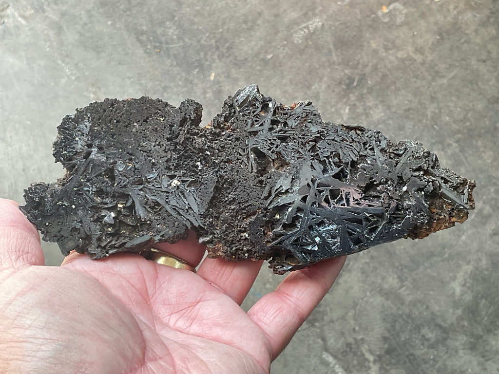 228g Poloshed Reticulated Hematite Slab