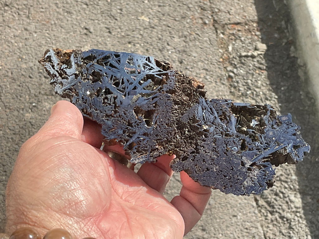 228g Poloshed Reticulated Hematite Slab