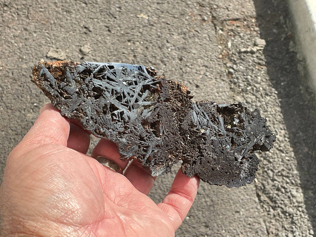 228g Poloshed Reticulated Hematite Slab