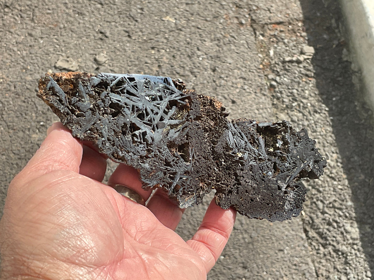 228g Poloshed Reticulated Hematite Slab
