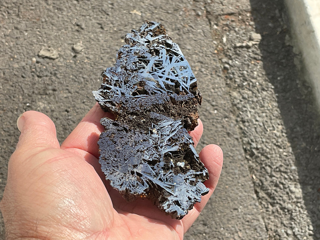 228g Poloshed Reticulated Hematite Slab