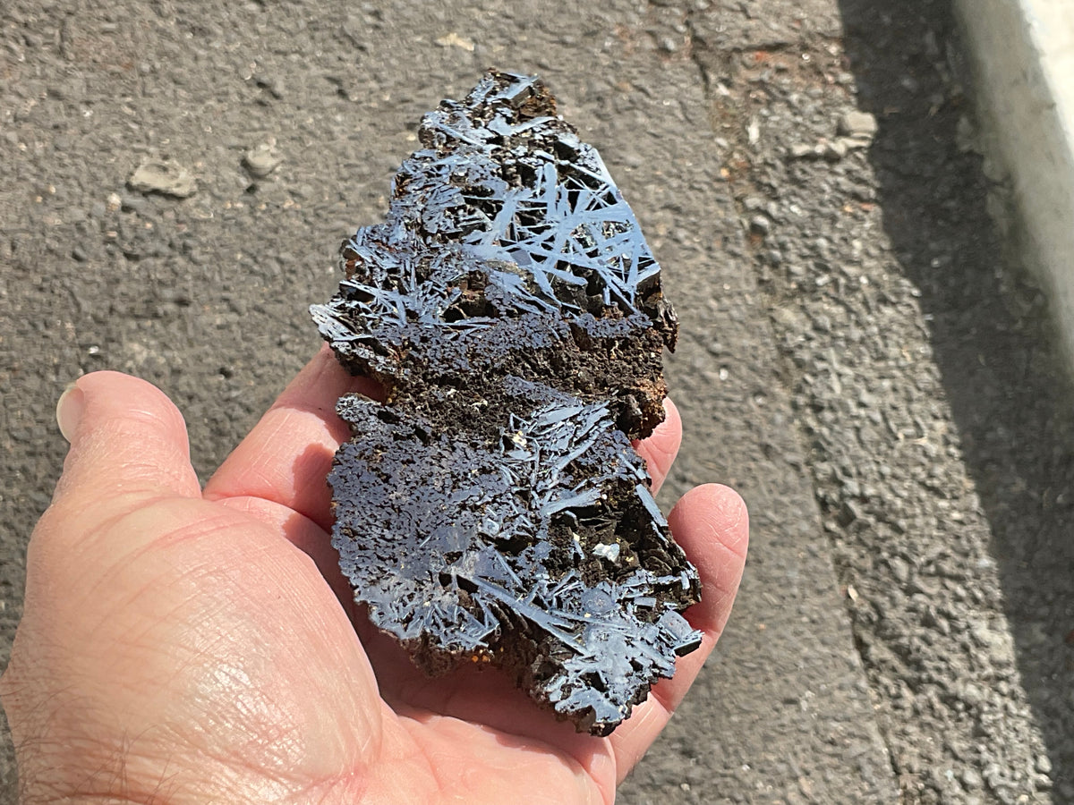 228g Poloshed Reticulated Hematite Slab