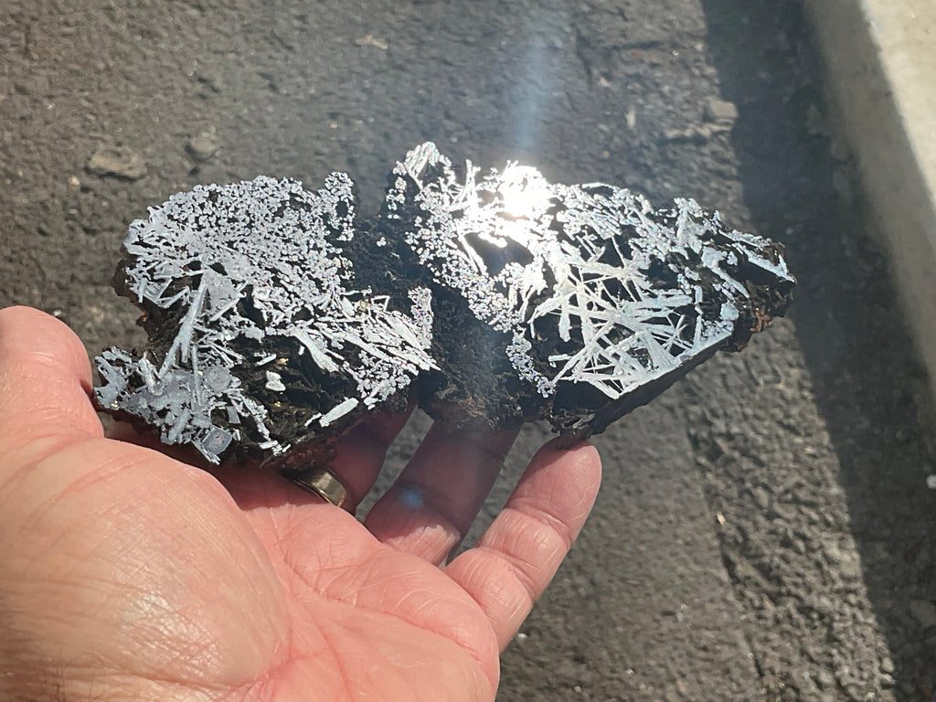 228g Poloshed Reticulated Hematite Slab