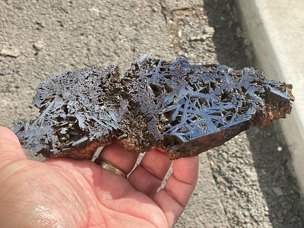 228g Poloshed Reticulated Hematite Slab