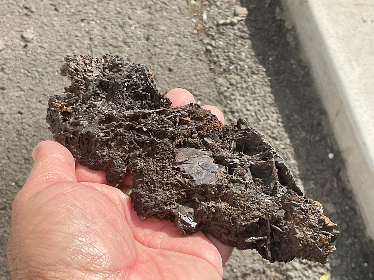 228g Poloshed Reticulated Hematite Slab