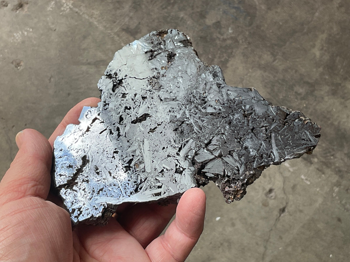 306g Polished Reticulated Hematite Slab