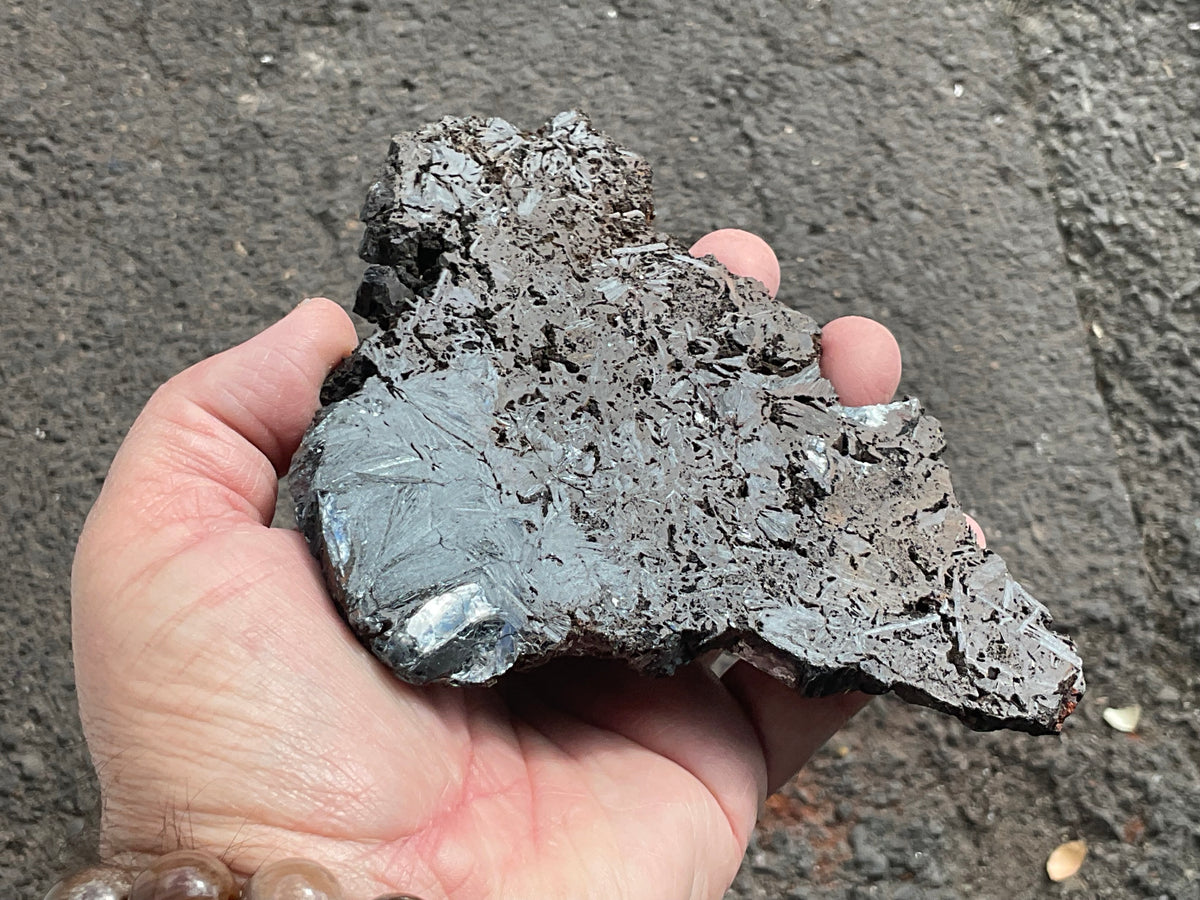 306g Polished Reticulated Hematite Slab