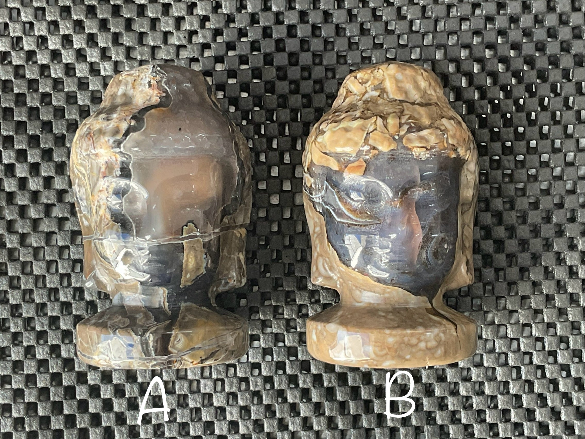 358g Volcano Agate Buddha Carving A