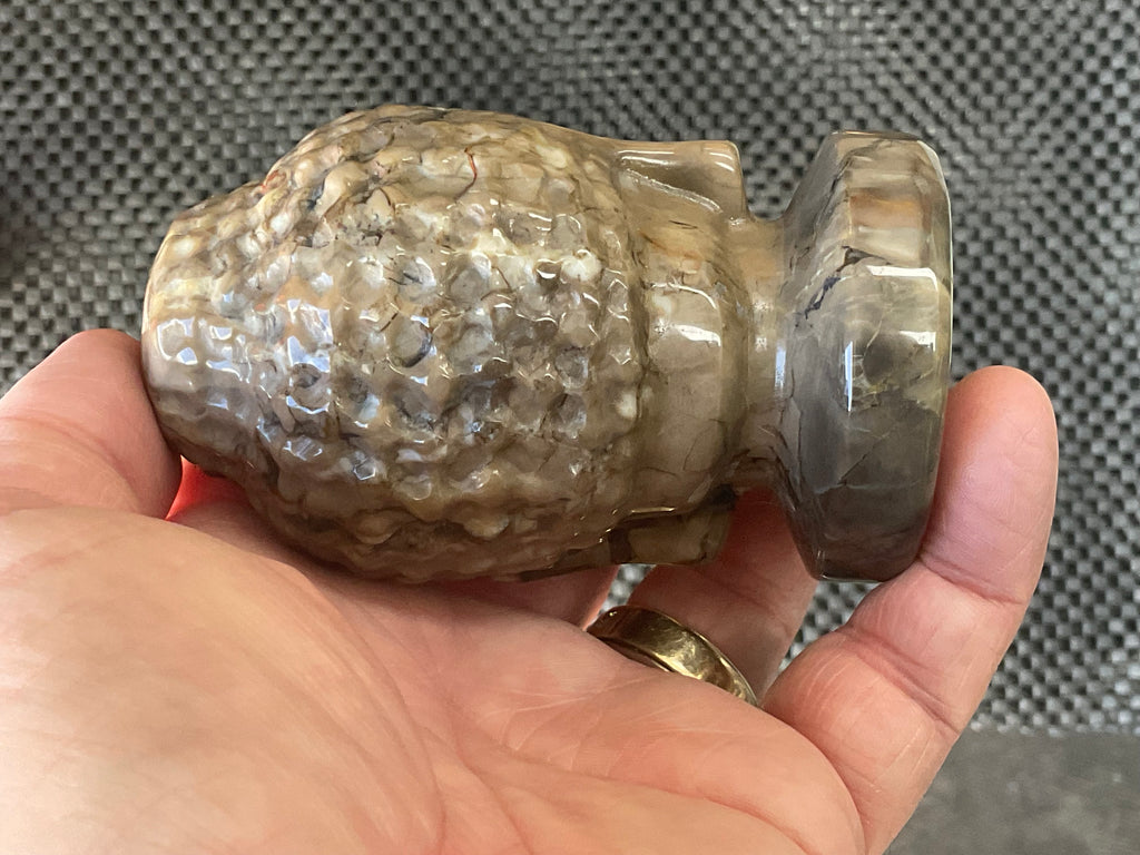 356g Volcano Agate Buddha Carving B