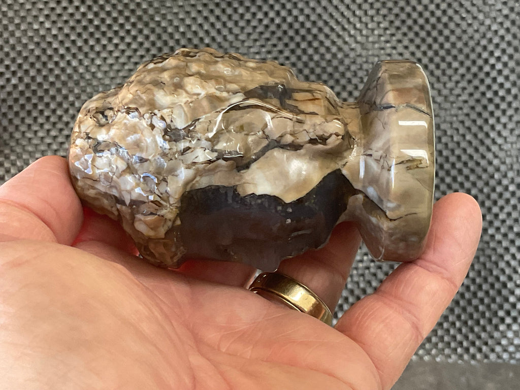 356g Volcano Agate Buddha Carving B