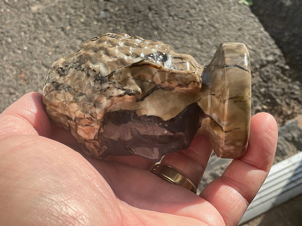 356g Volcano Agate Buddha Carving B