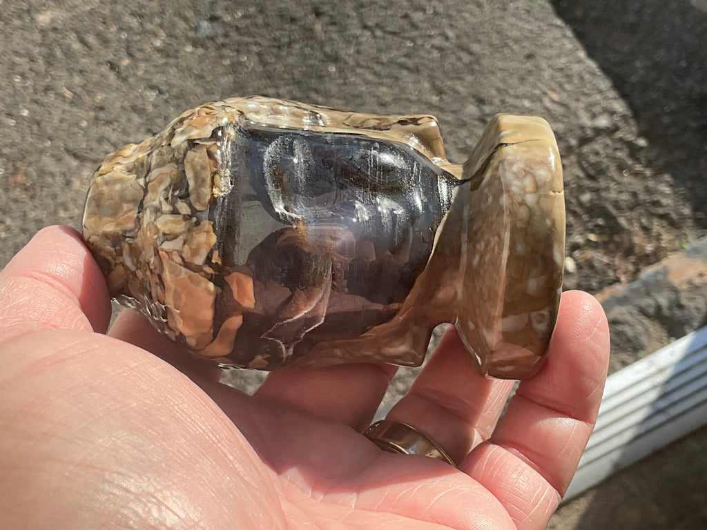 356g Volcano Agate Buddha Carving B