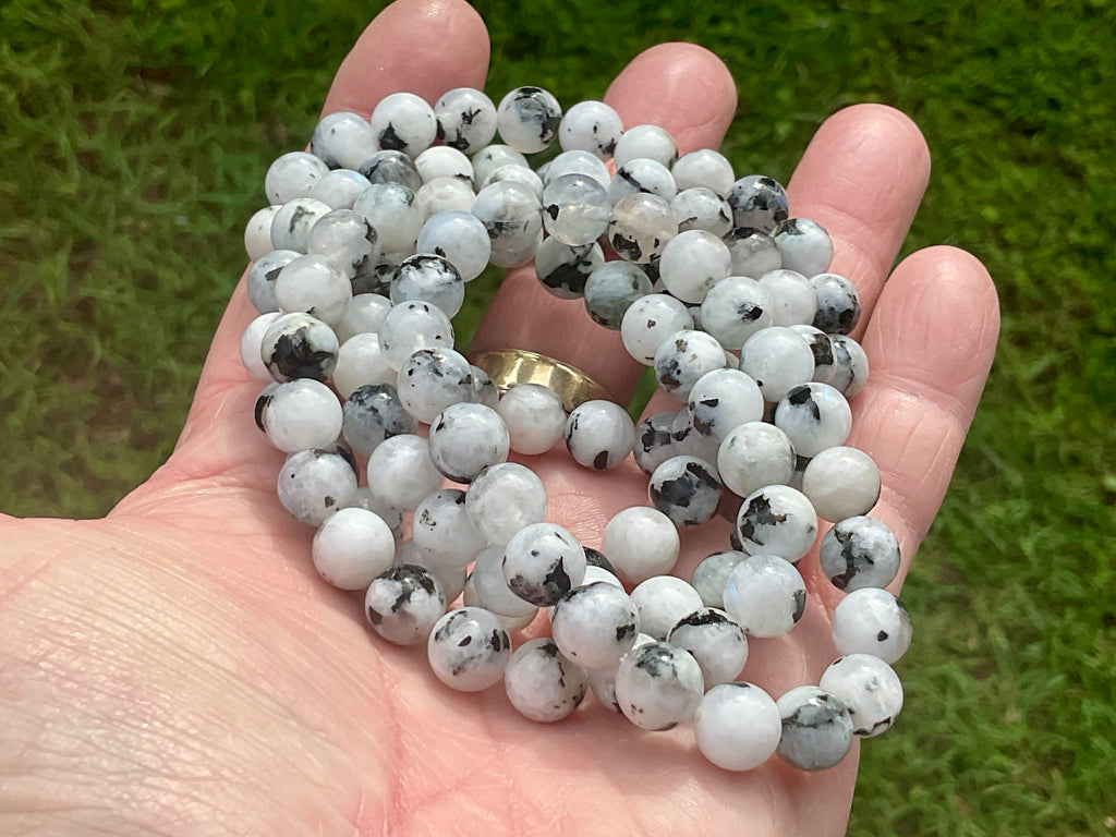 Rainbow Moonstone 8mm Bead Bracelet