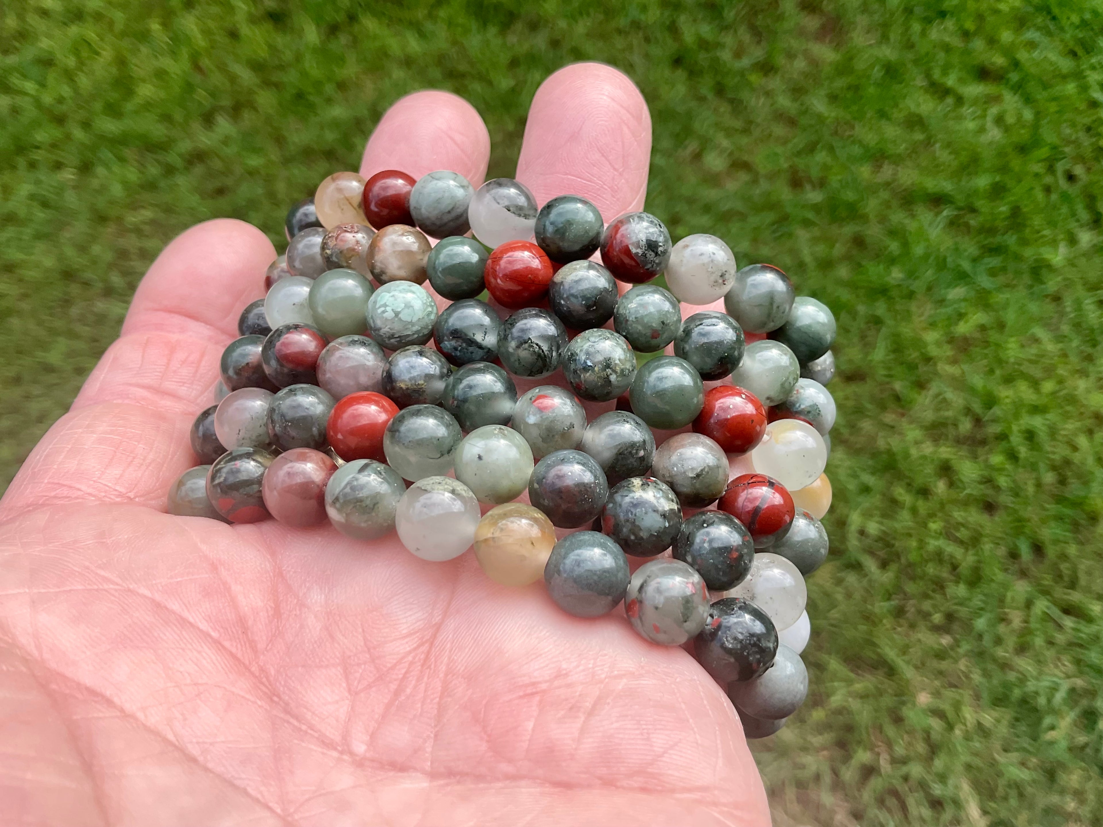 Setonite (African Bloodstone) 8mm Bead Bracelet