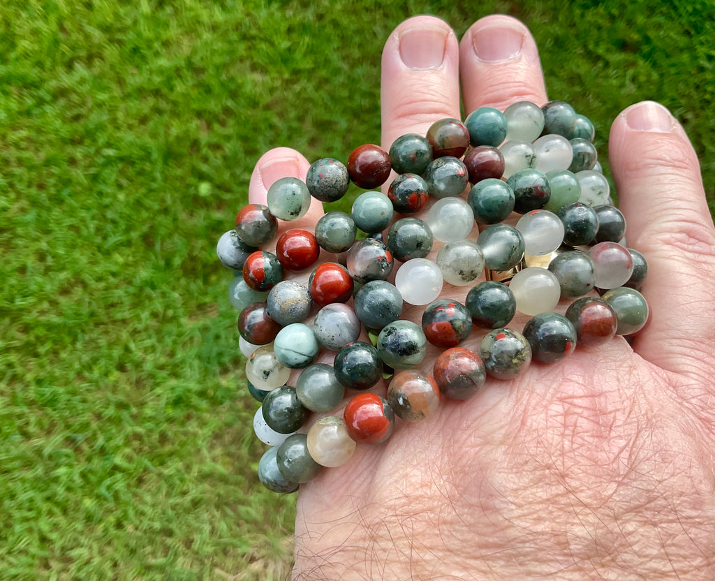 Setonite (African Bloodstone) 8mm Bead Bracelet