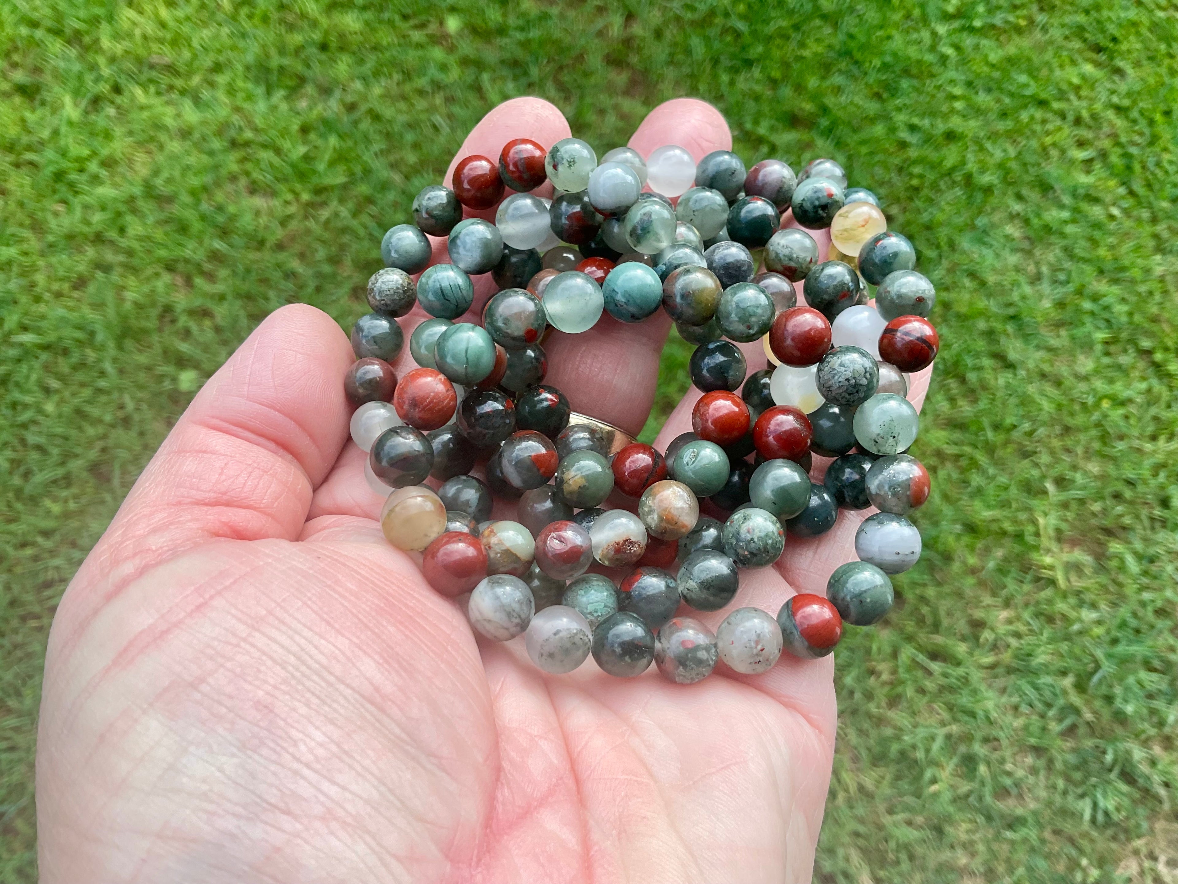 Setonite (African Bloodstone) 8mm Bead Bracelet
