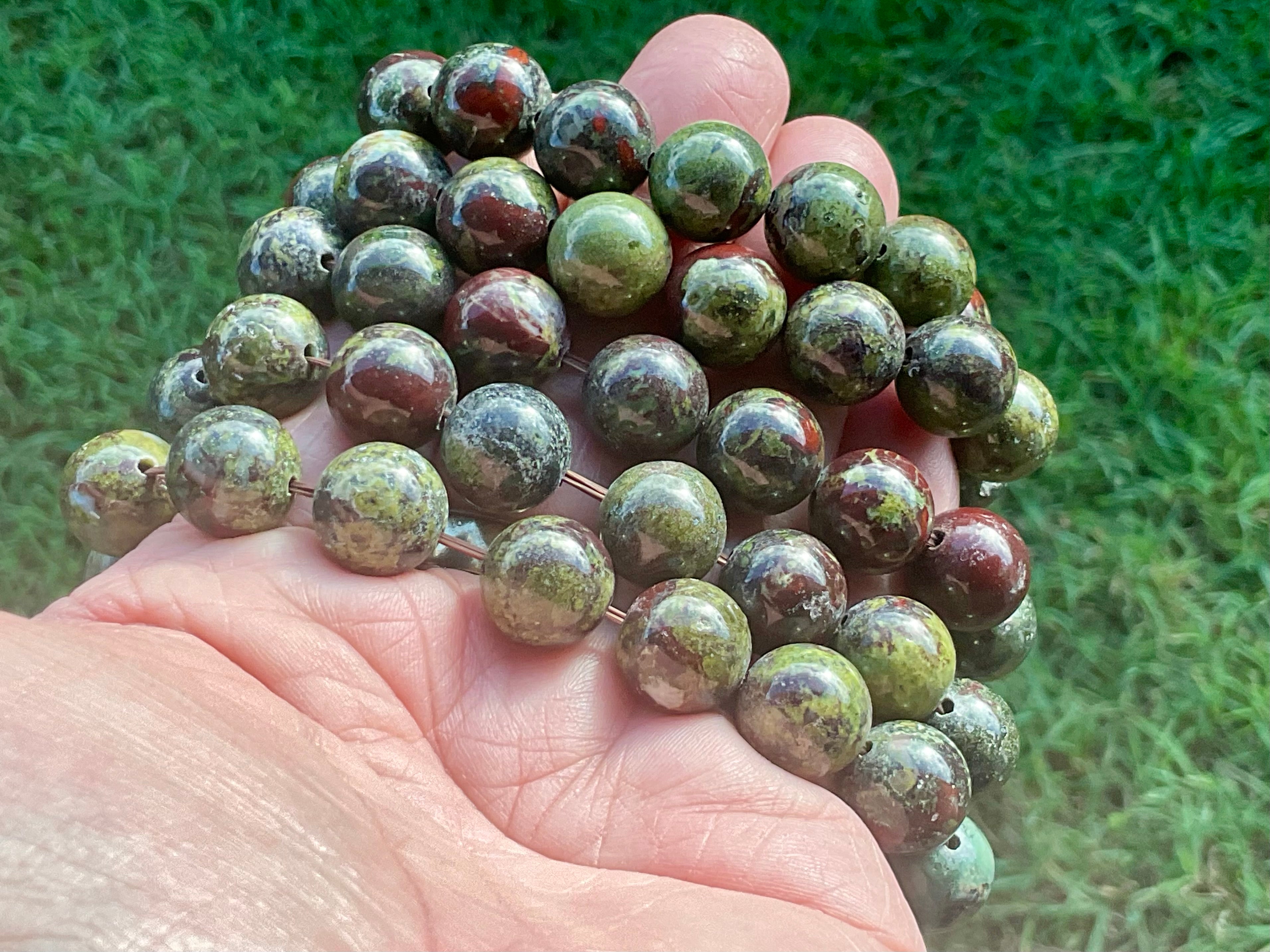 Dragons Blood Jasper 12mm Bead Bracelet