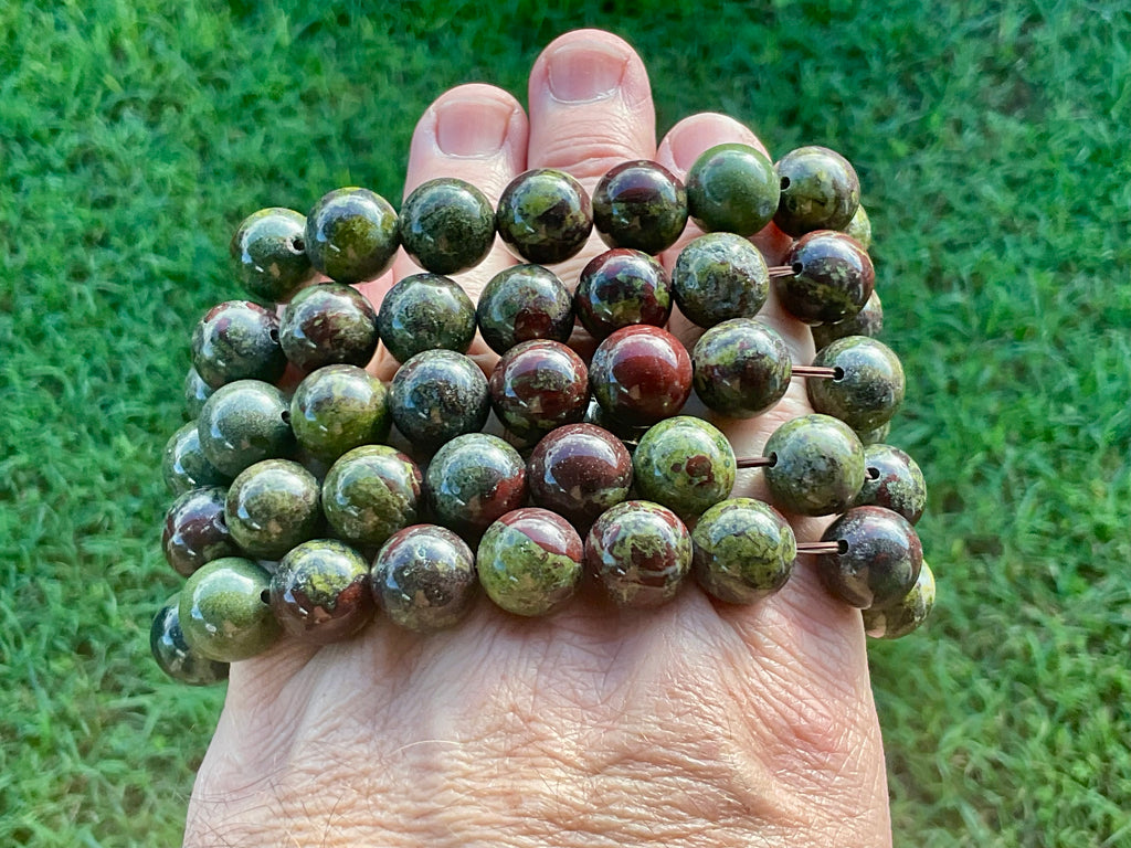 Dragons Blood Jasper 12mm Bead Bracelet