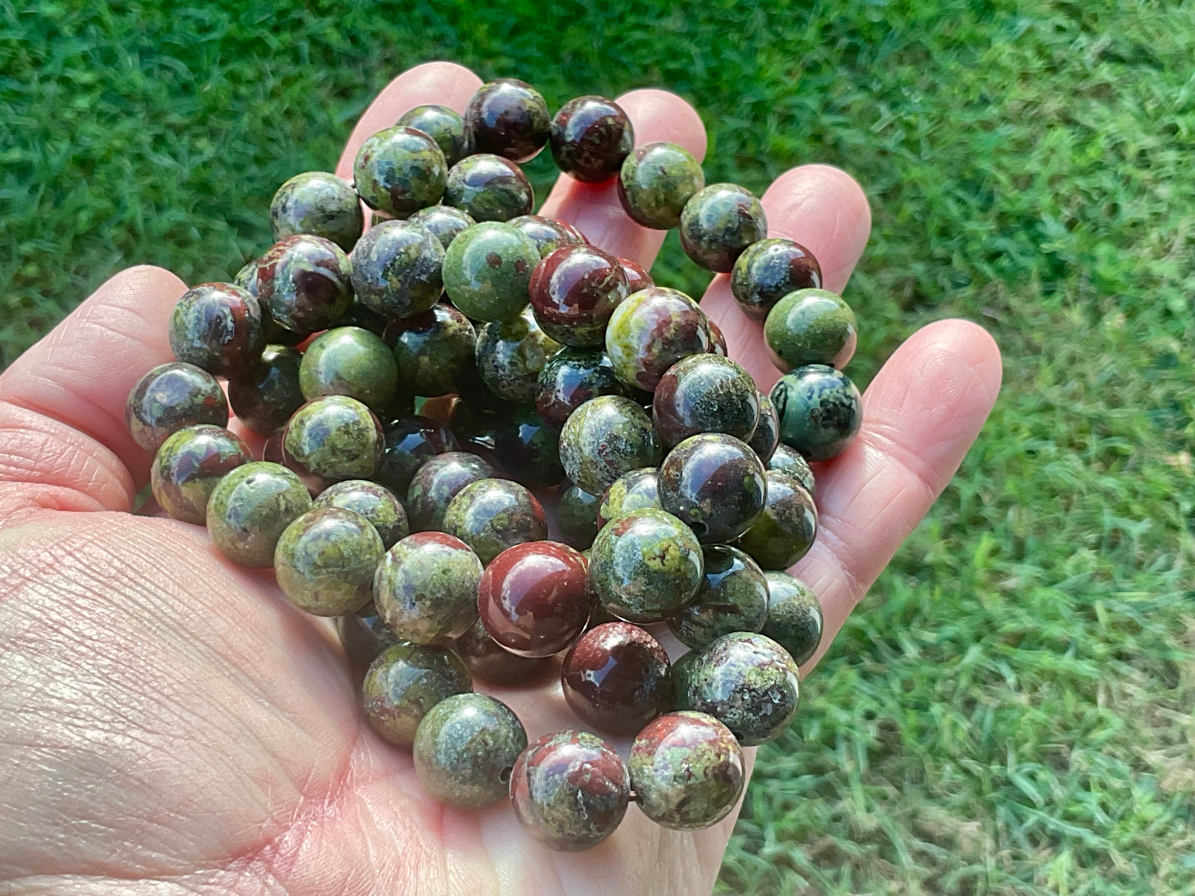Dragons Blood Jasper 12mm Bead Bracelet