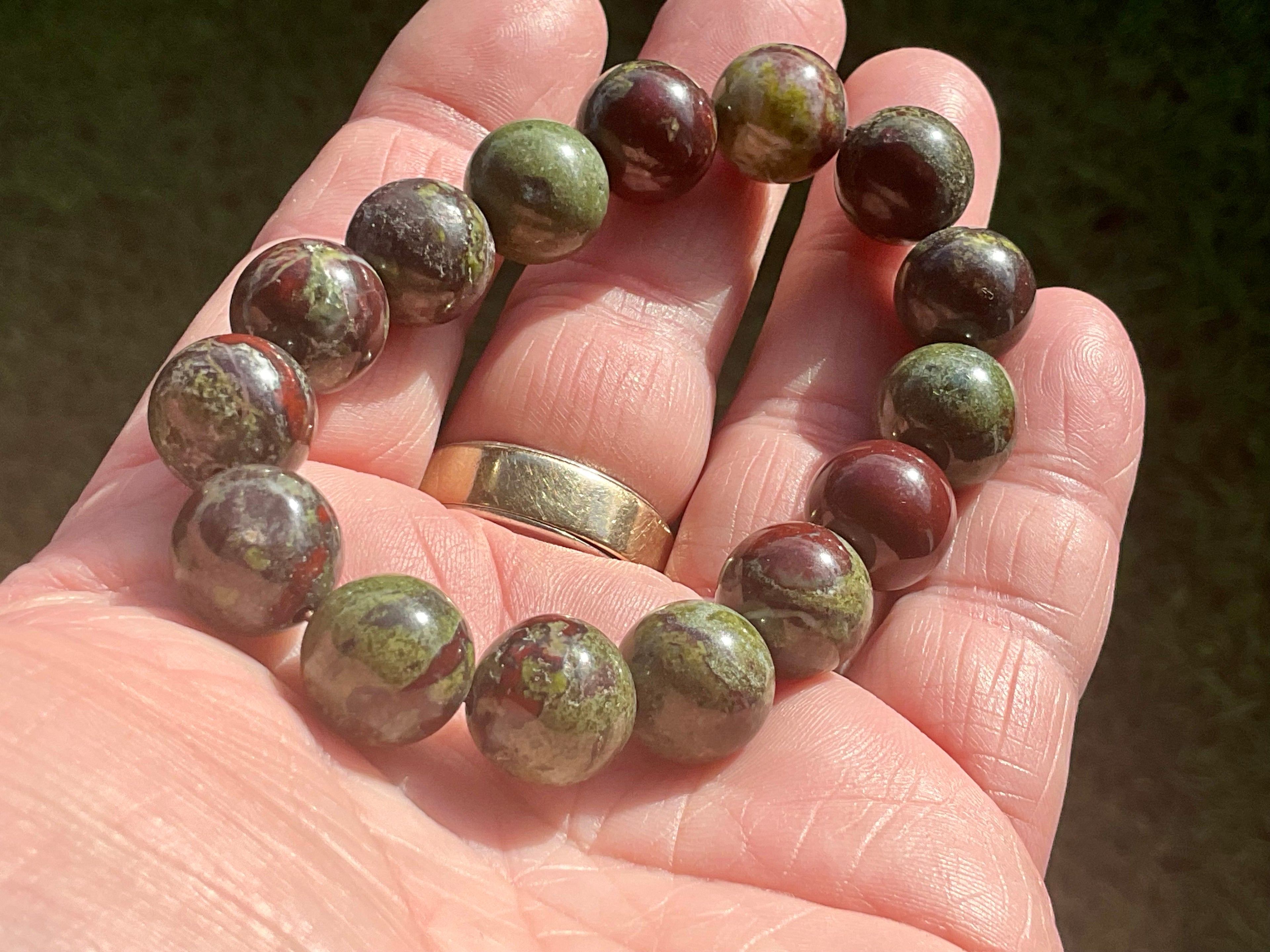 Dragons Blood Jasper 12mm Bead Bracelet