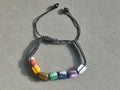 7 Chakras Rectangle Bead Adjustable Bracelet