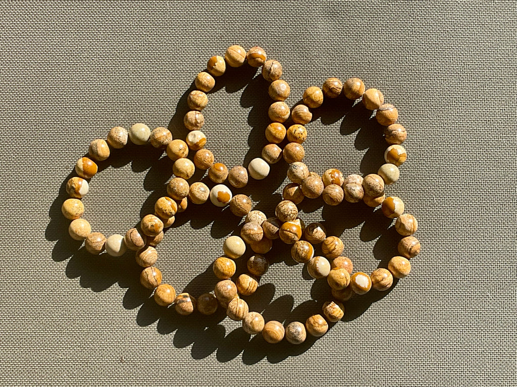 12mm Desert Jasper Bead Bracelet
