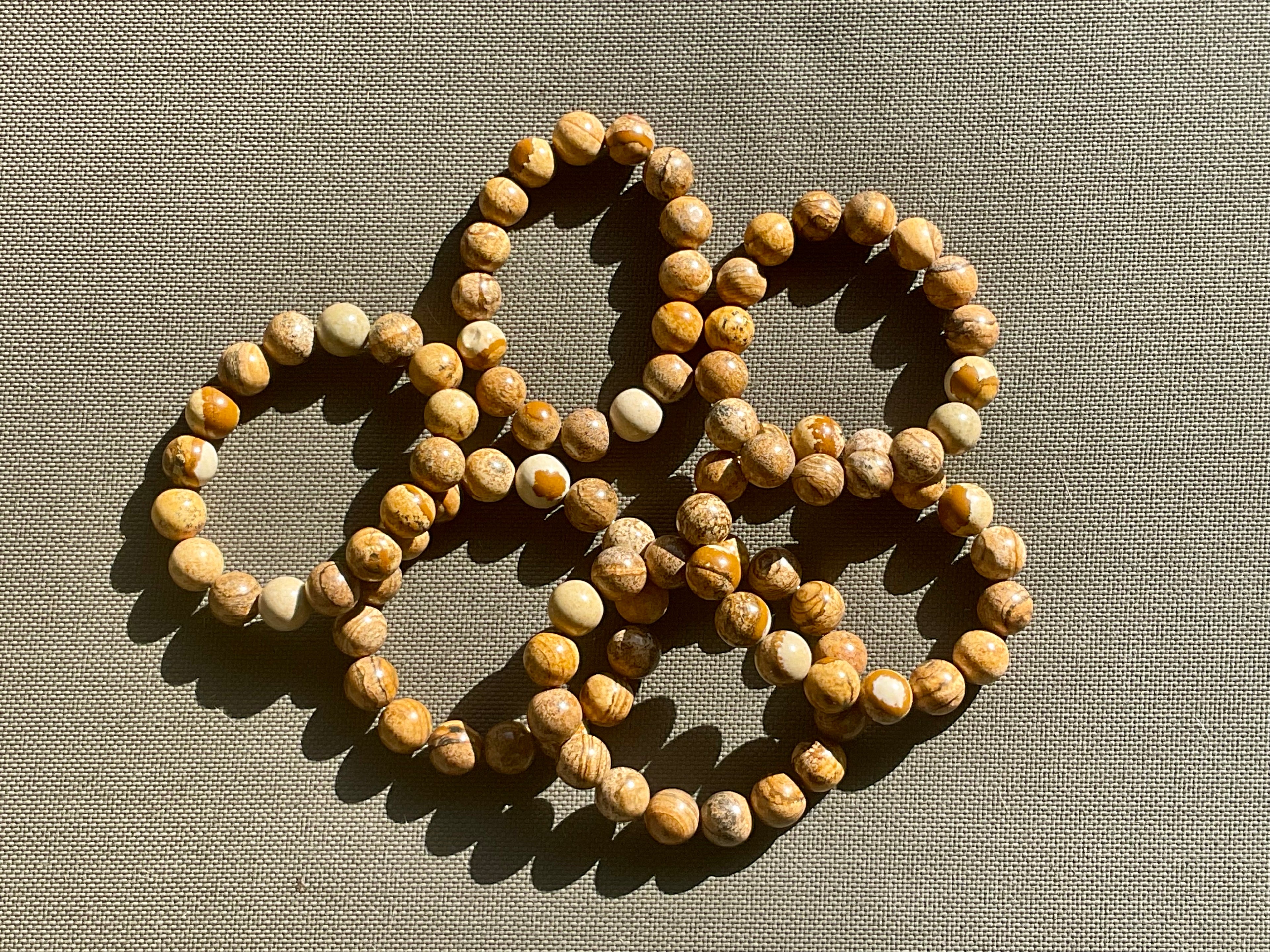 12mm Desert Jasper Bead Bracelet