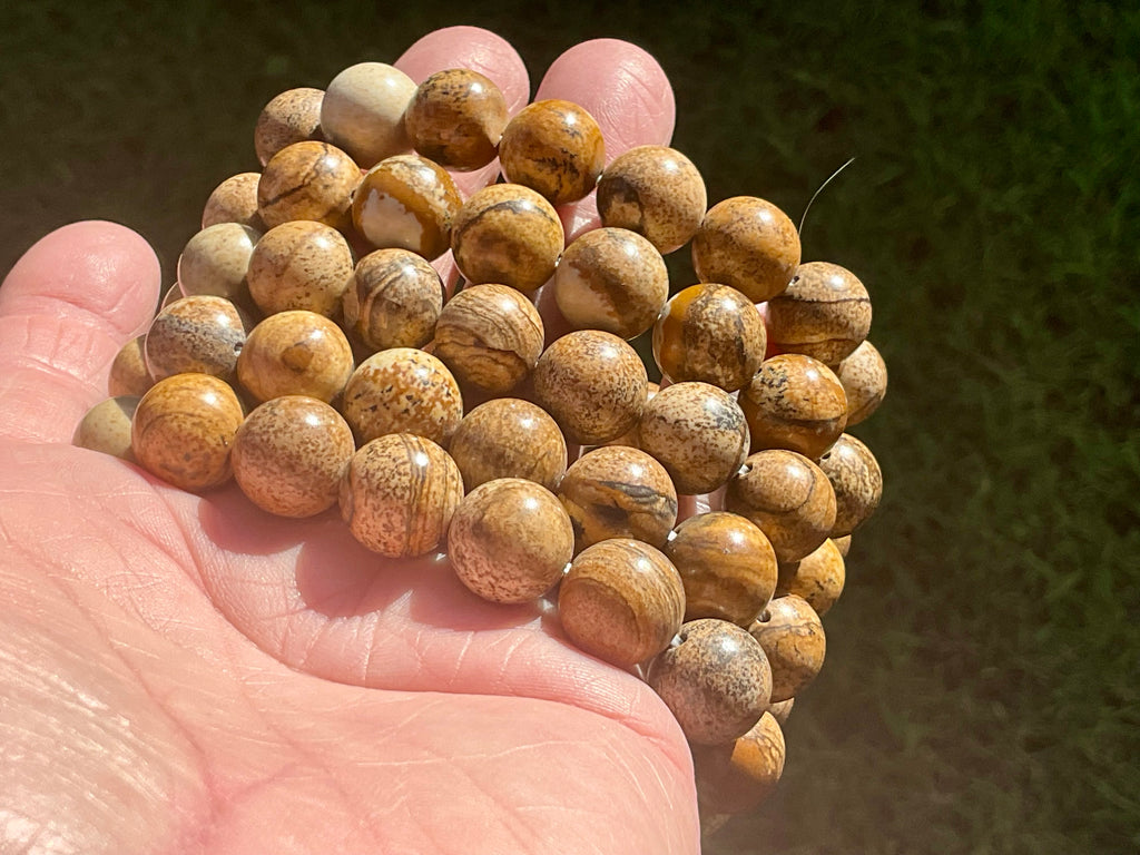12mm Desert Jasper Bead Bracelet