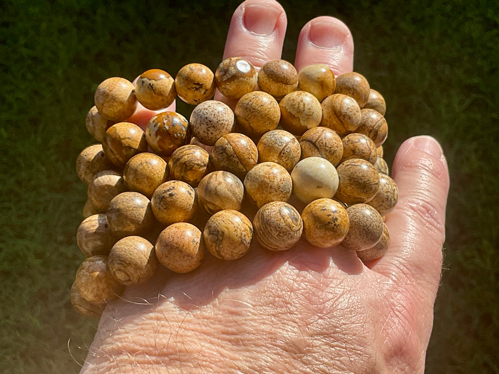 12mm Desert Jasper Bead Bracelet