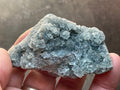 114g Teal Sugar Cubic Fluorite on Druzy Chalcedony Specimen 2C from Fujian, China