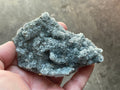 164g Teal Sugar Cubic Fluorite on Druzy Chalcedony Specimen 4A