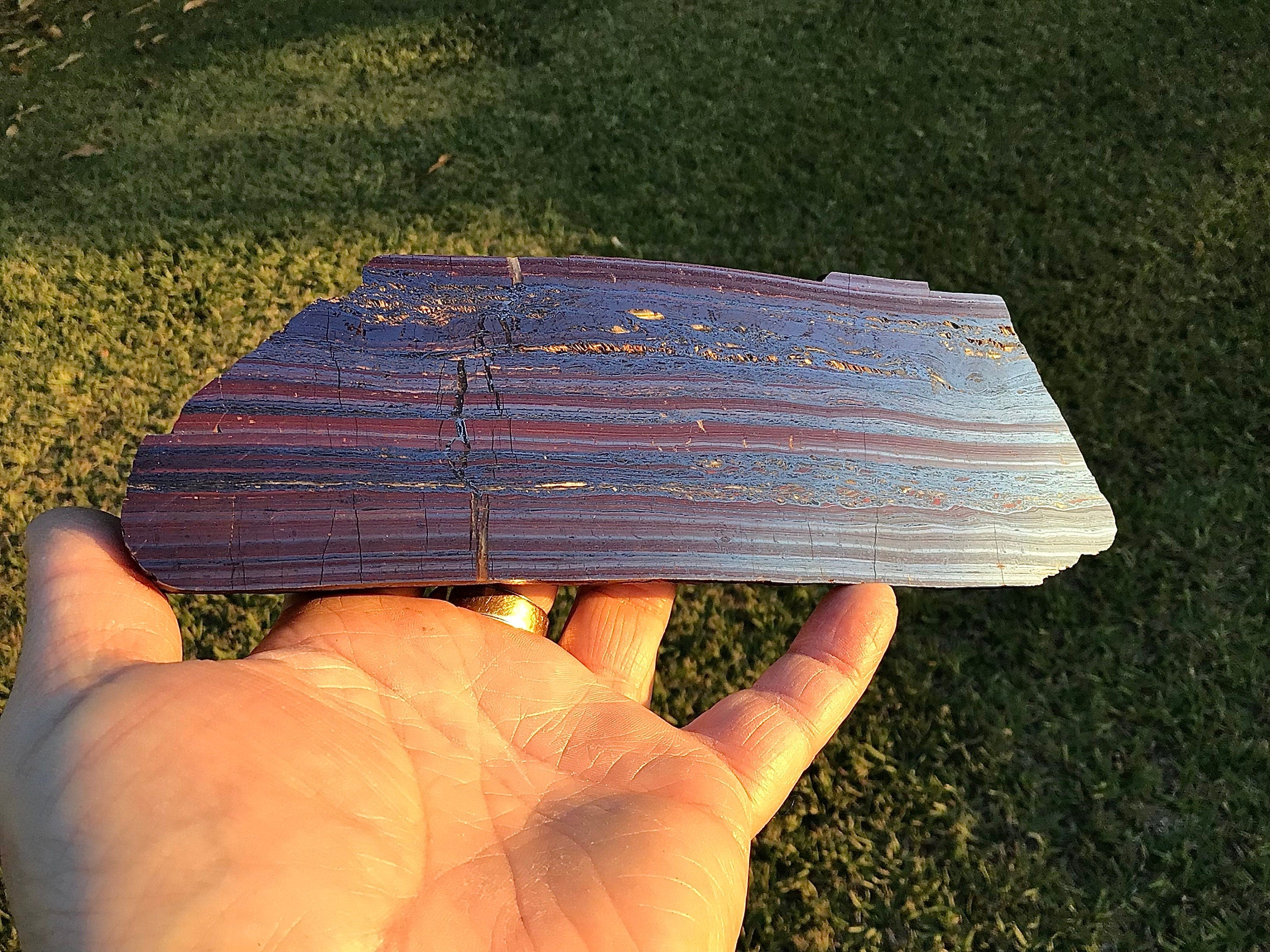 489g Polished Western Australian Tiger Iron Slab 6A