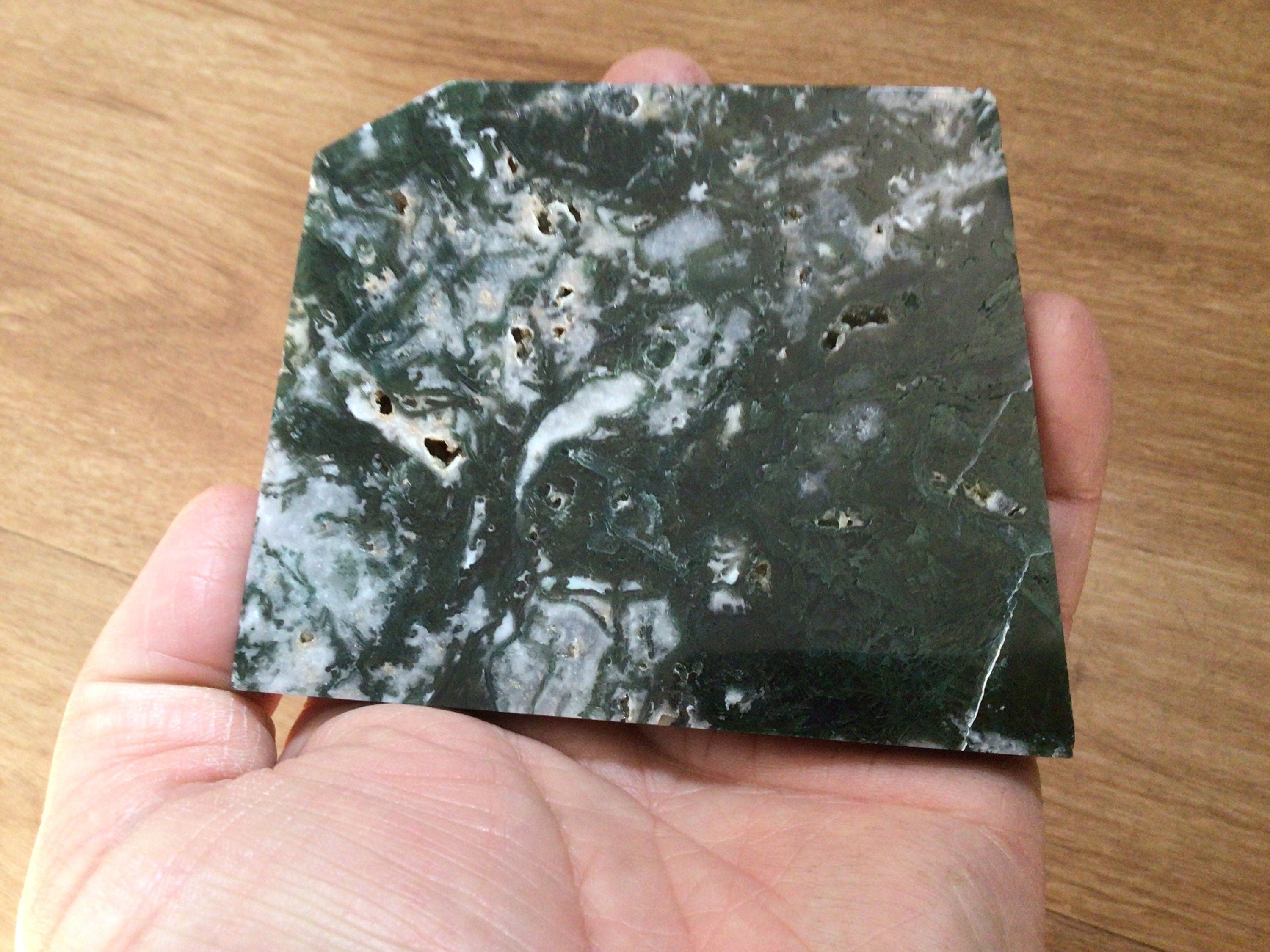 139g Moss Agate Polished Slab 2B