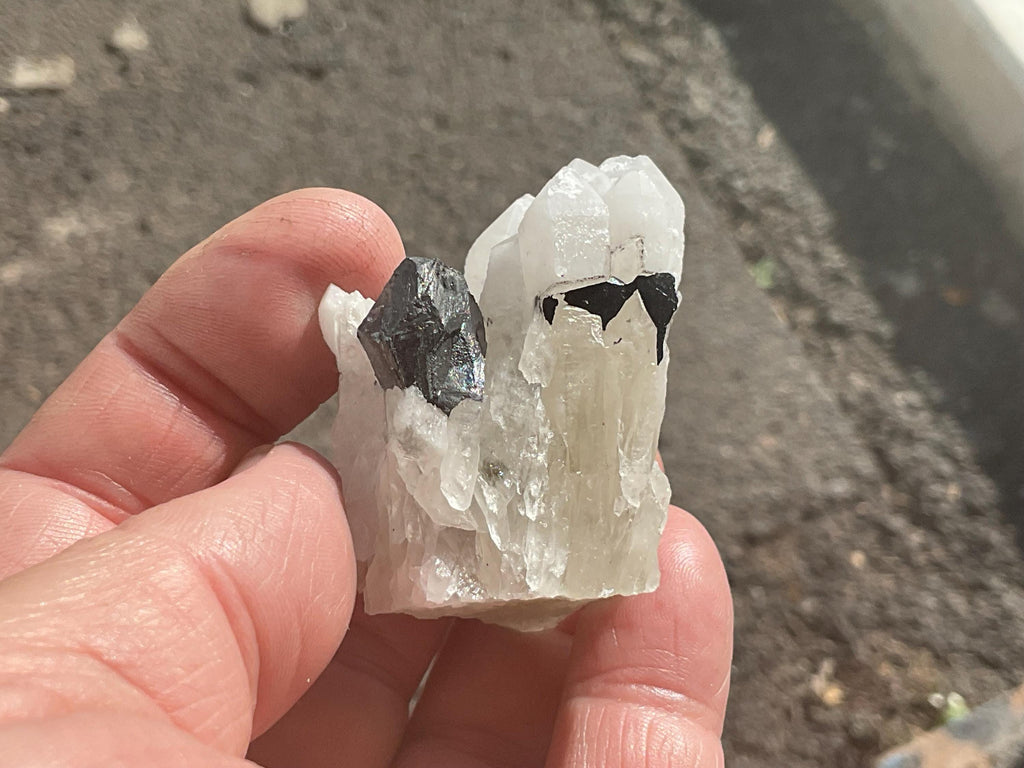 80g Galena in Quartz Cluster Specimen A from Guangxi, China