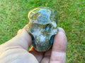 127g Moss Agate Skull 1A
