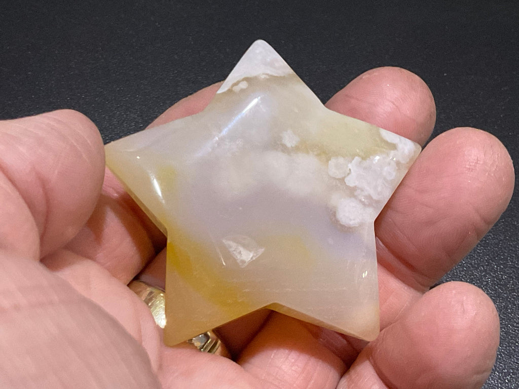 46g Flower Agate Star 6B