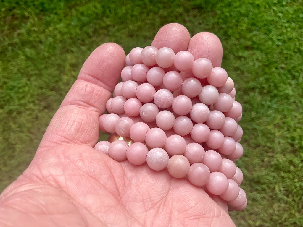 Mexican Pink Opal 8mm Bead Bracelet