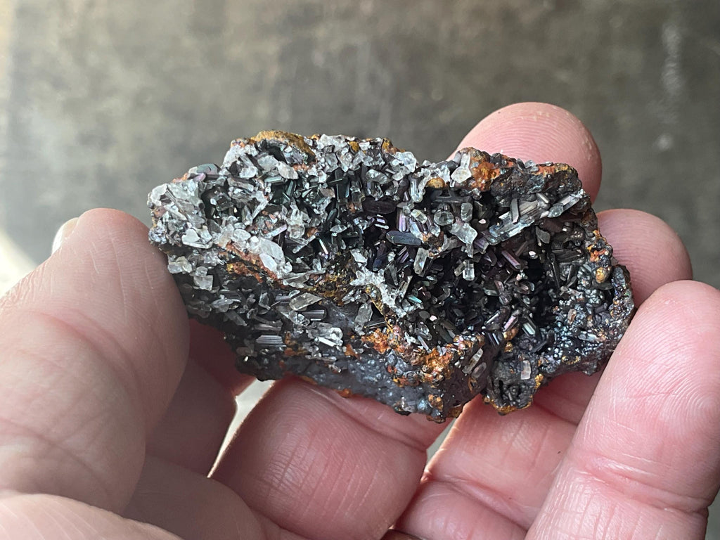 RESERVED FOR ANDREW** 40g Iridescent Goethite/Limonite with Selenite Crystals Specimen 5A from Hubei, China