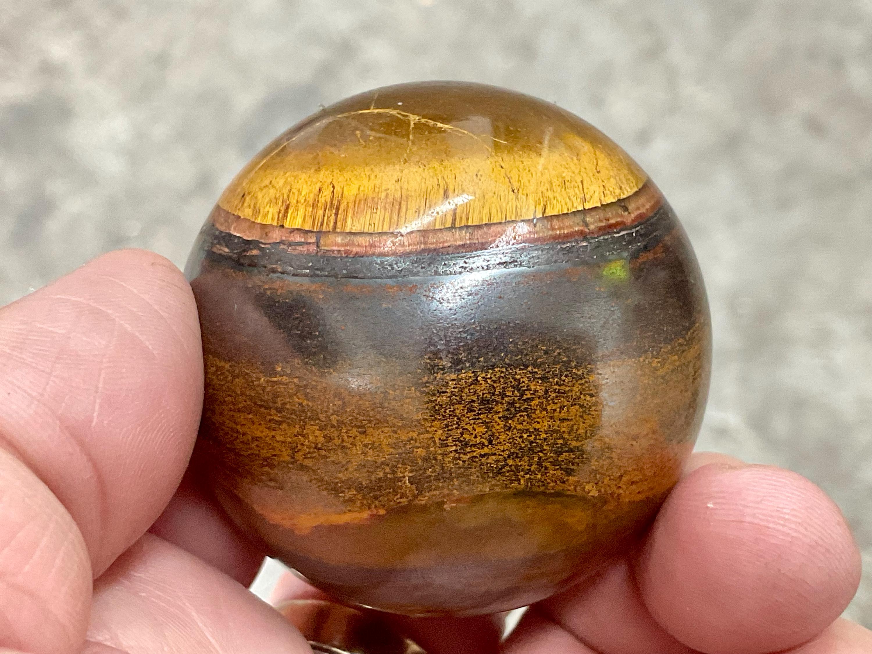 200g Tiger Iron Sphere 3A