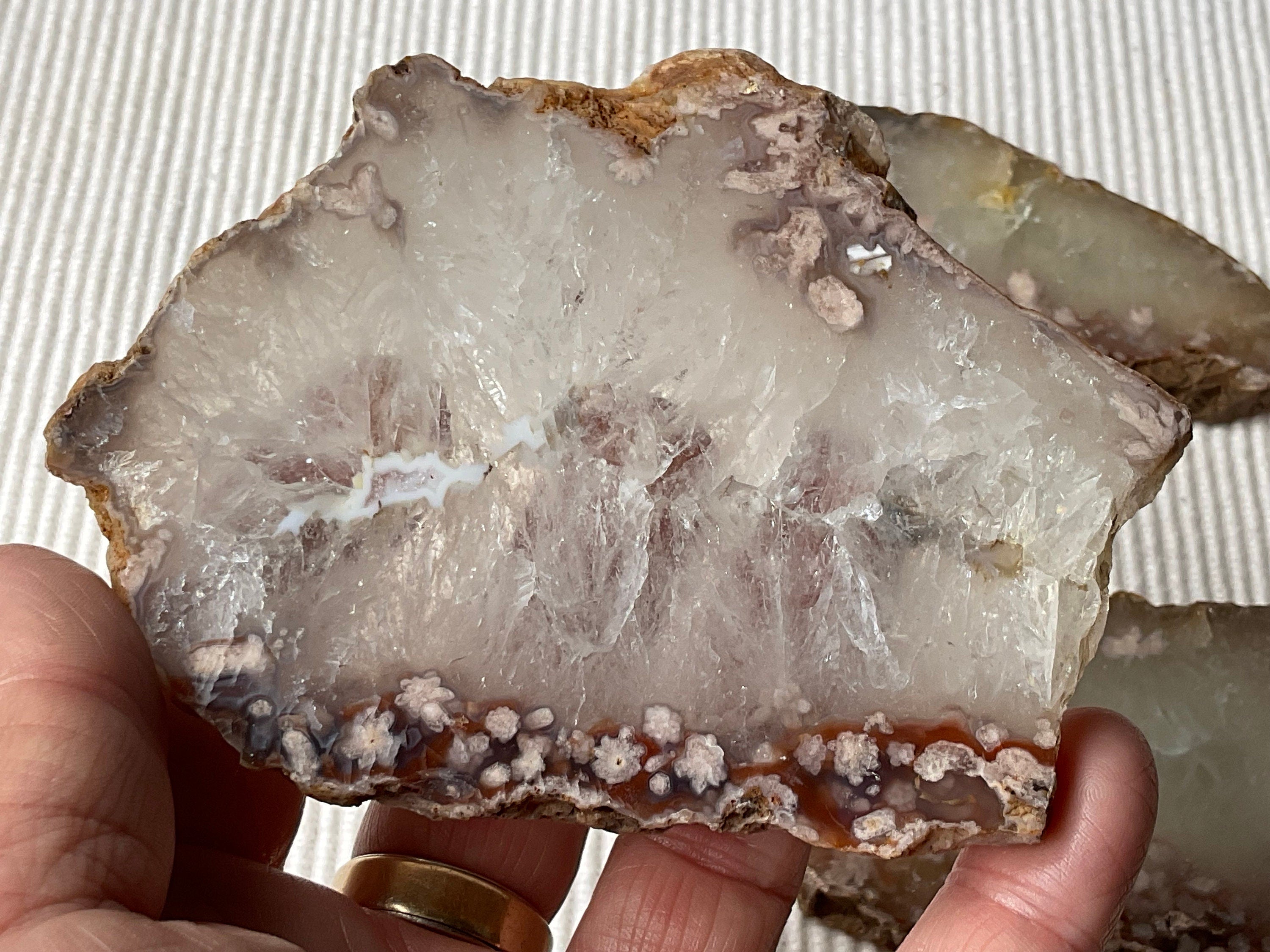 126g Flower Agate Polished Slab 2A