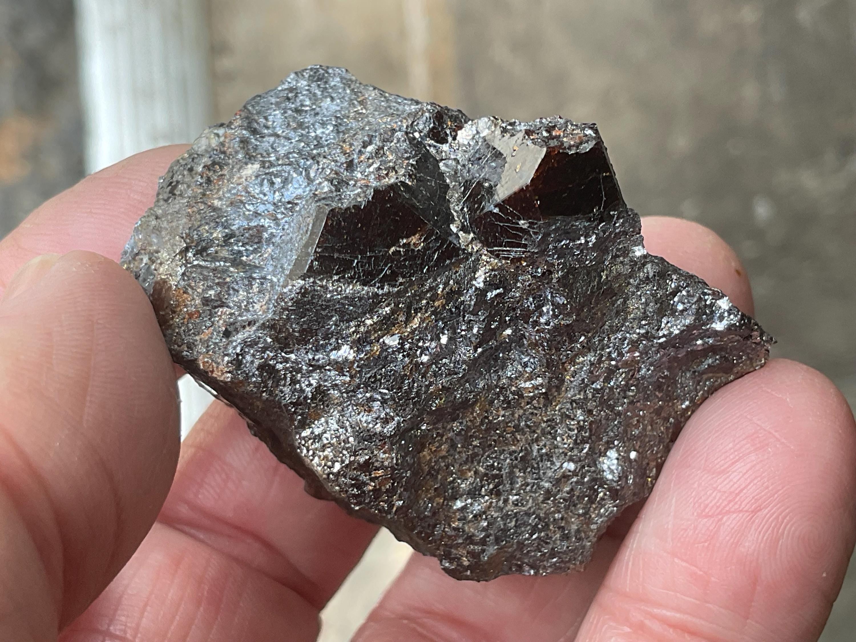 94g Almandine Garnets in Galena from Broken Hill