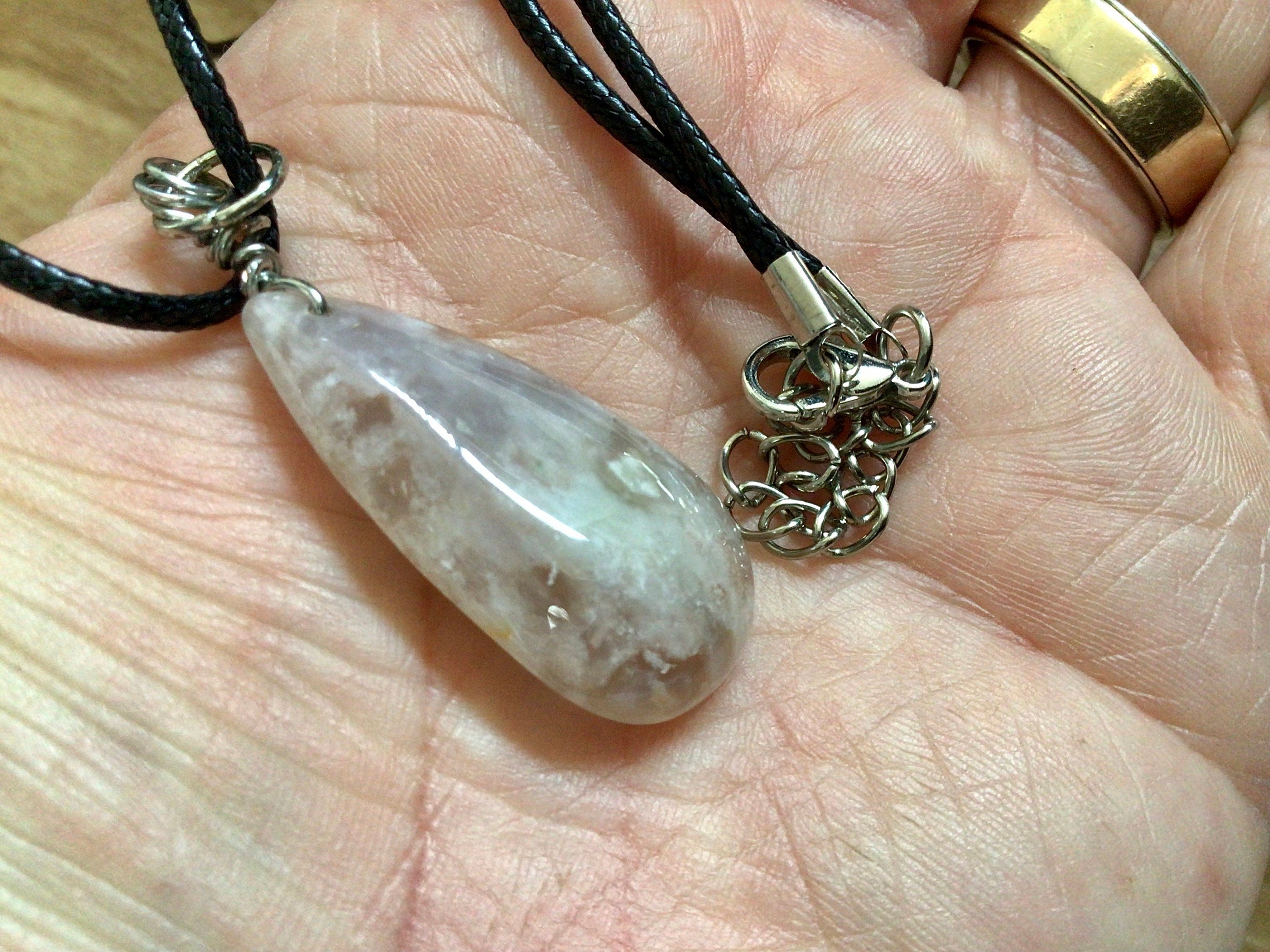 Flower Agate Pendant B