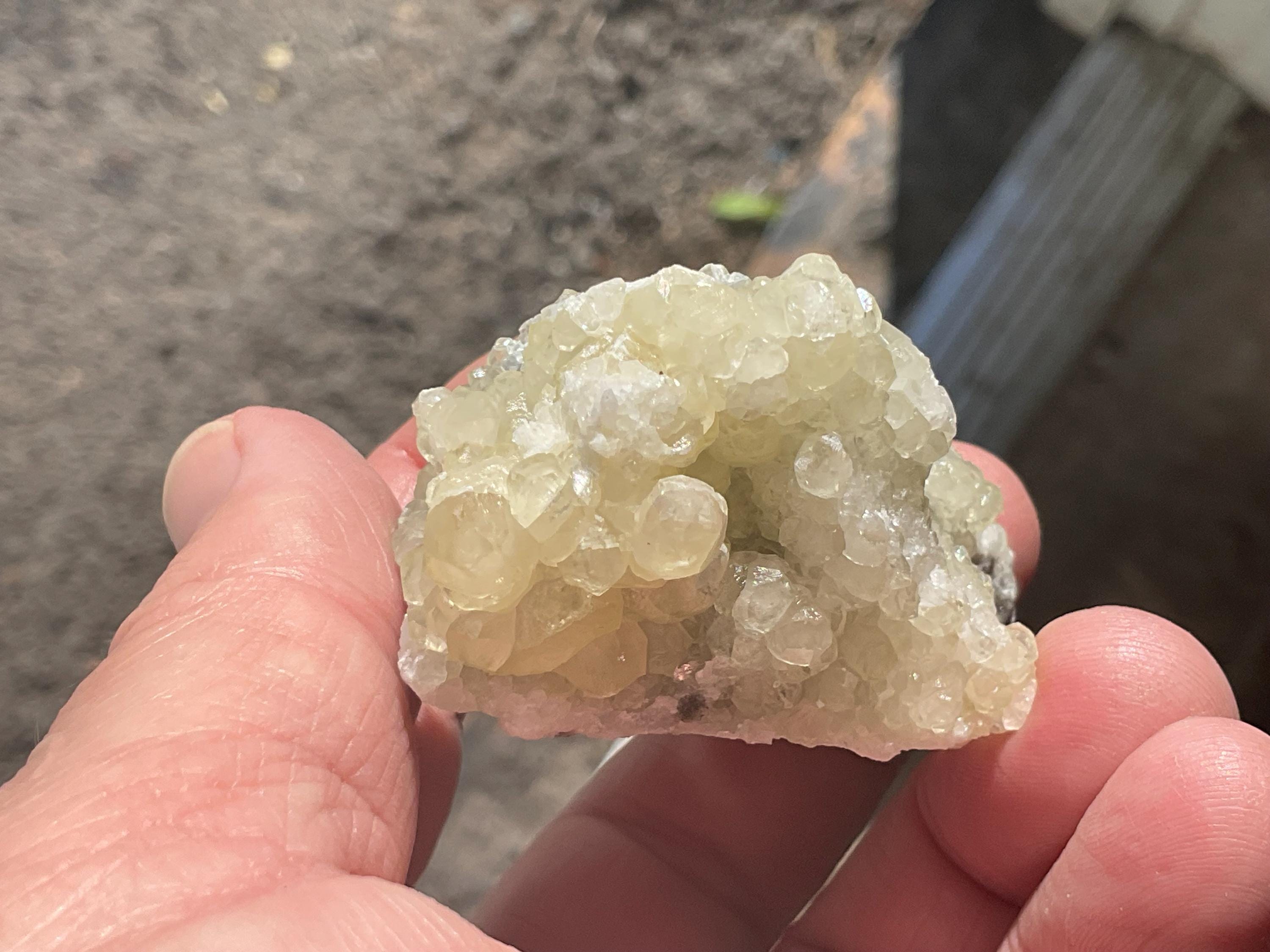 86g Yellow Botryoidal Calcite on Sphalerite Specimen 2A from Guizhou, China
