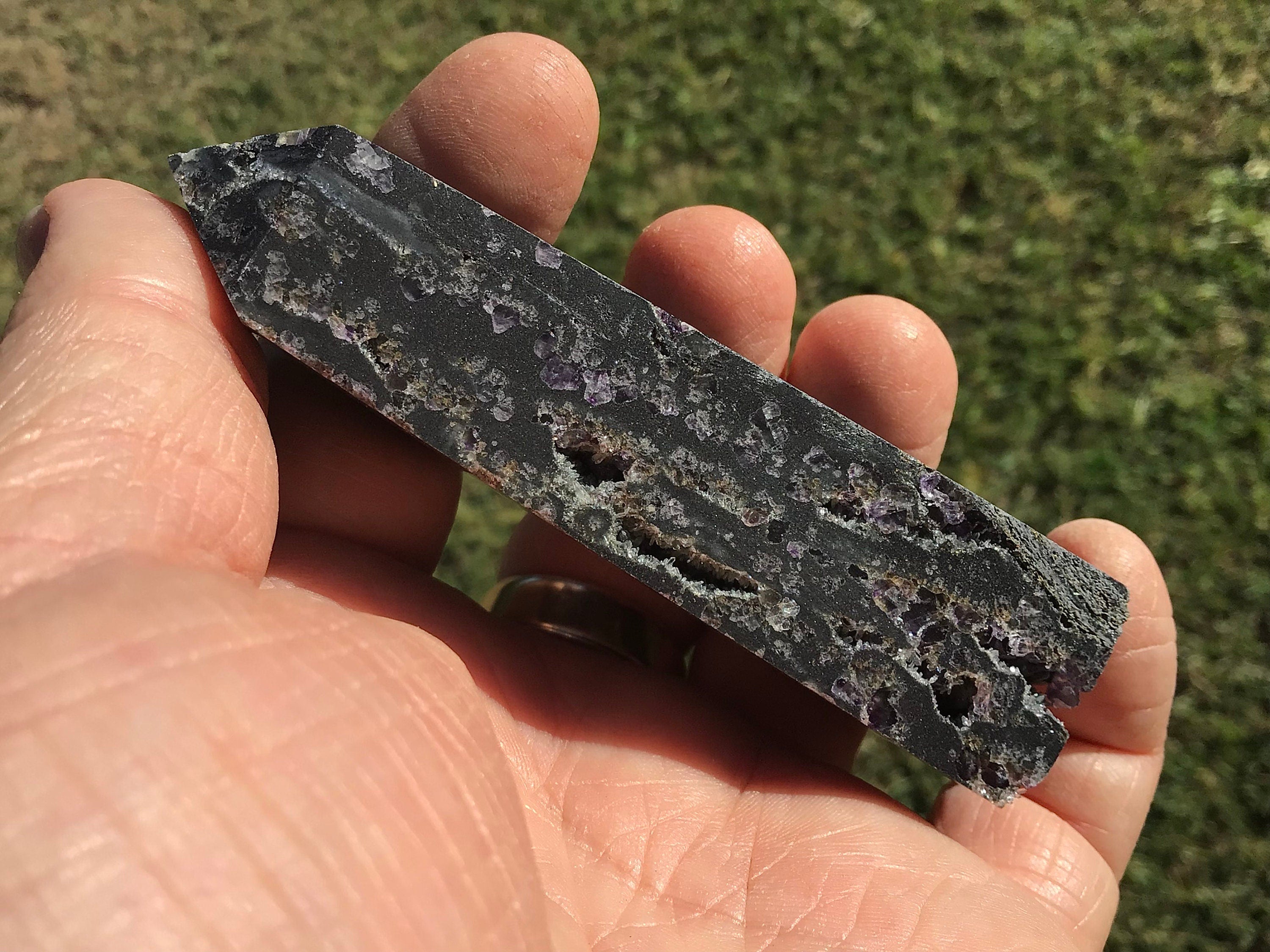 100g Sphalerite Generator with Lavender Fluorite and Clear Quartz 2C