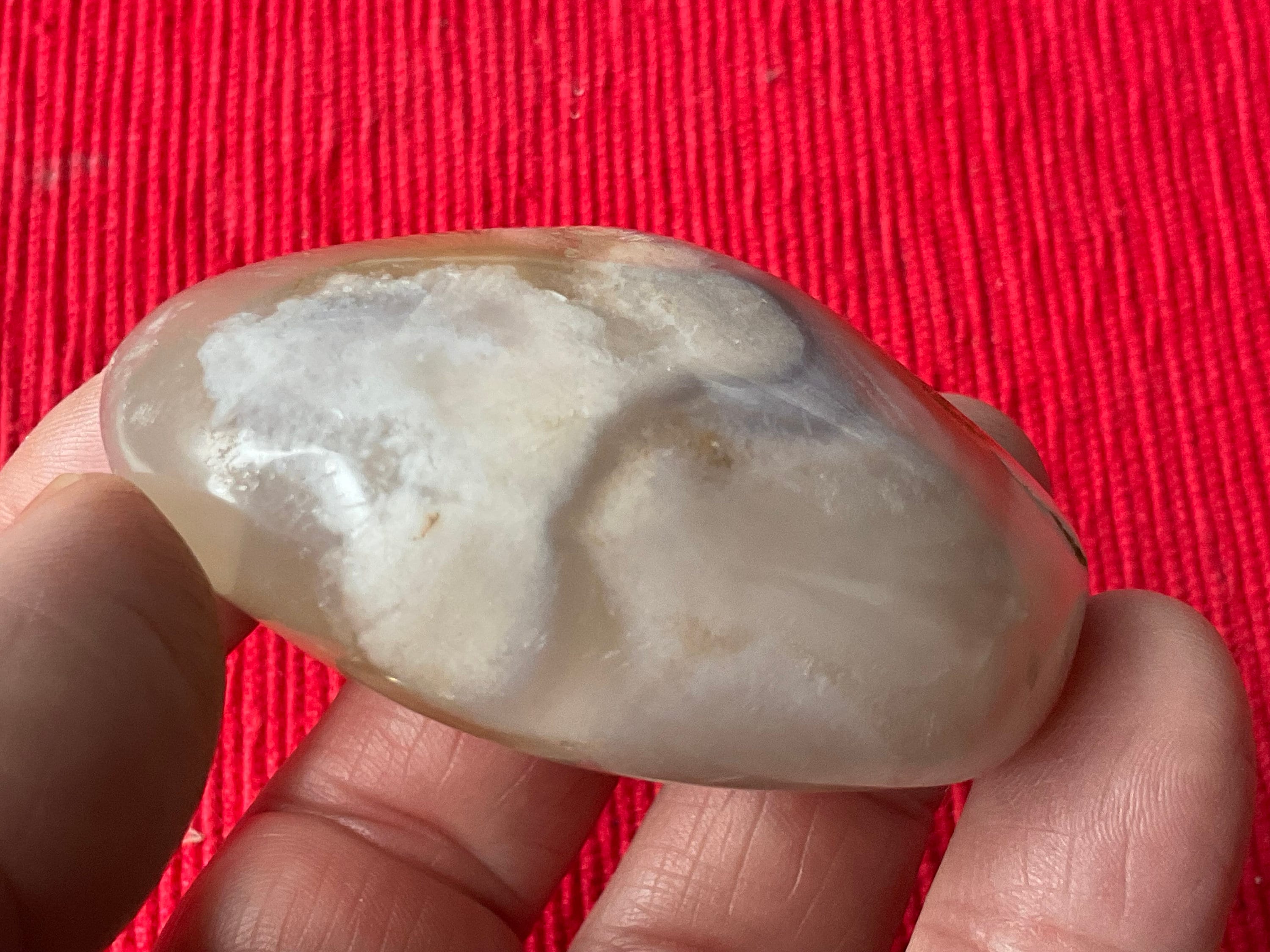 100g Flower Agate Palmstone 9C
