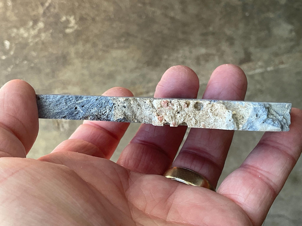 58g Natural Blue Coral Fossil Slab 3A